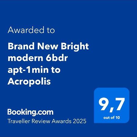 Ferienwohnung Brand New Bright Modern 6Bdr Apt-1Min To Acropolis Athen Exterior foto